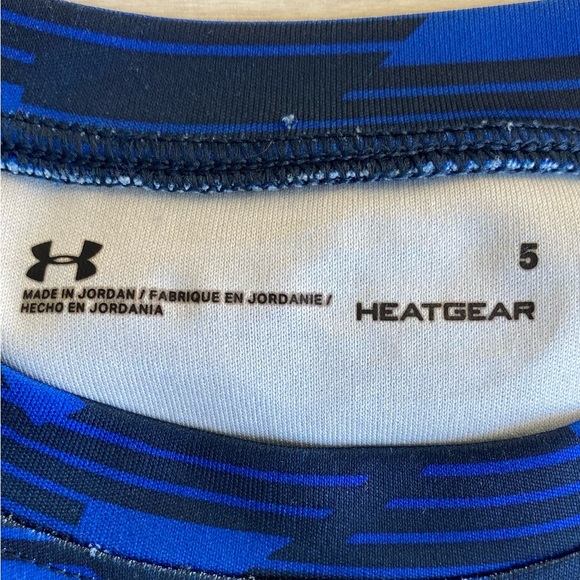 Under Armour Heatgear Boys Size 5 Blue Tank Top - Picture 3 of 3